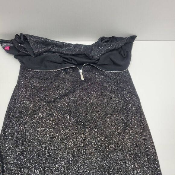 Vince Camuto Dress Women Medium Black Sequin Midi Sheath Lining with Sleeveless - Picture 10 of 13